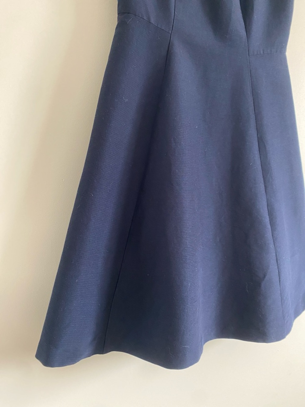 KEEP Talbots | Navy Fit & Flare Dress | Cotton Silk Blend | Size 6 - Picture 4 of 9